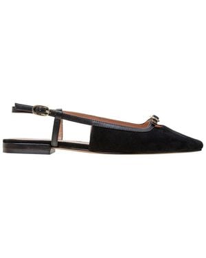 Linea Paolo Cassidy-L Leather Slingback Flat - Black