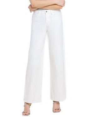 VERVET BY FLYING MONKEY High Rise Wide Leg Jean - White