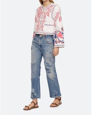 Sea Eevi Embroidered Twill Jacket - Blue