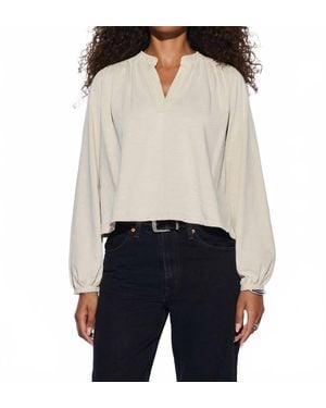 Nation Ltd Maya V-Neck Top - White