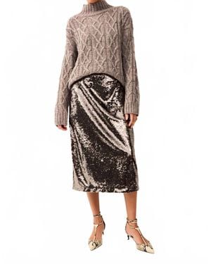 Marie Oliver Wray Midi Skirt - Natural