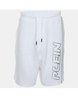 Philipp Plein Jersey Logo Print Shorts - White