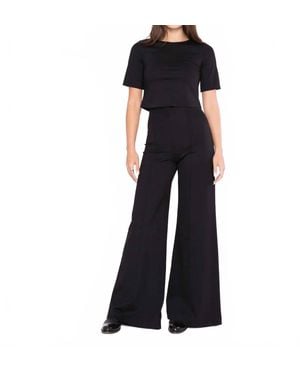 Ripley Rader Ponte Knit Short Sleeve Top - Black