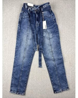 VERVET BY FLYING MONKEY Erika Stretch Mom Jeans - Blue