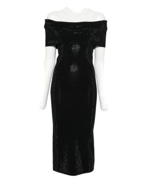 Michael Kors Off-The-Shoulder Fitted Midi Dress - Black