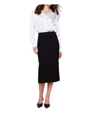 Charlie b Gutsy Front Patch Pocket Crepe Skirt - Black