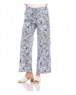 Karen Kane Drawstring Cropped Pants - Blue
