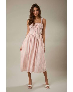 Sunday Edition Square Neck Sleeveless Fit And Flare Dress - Natural