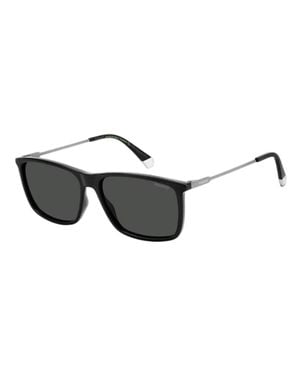 Polaroid 4130/S/Xb Rectangular Sunglasses - Black
