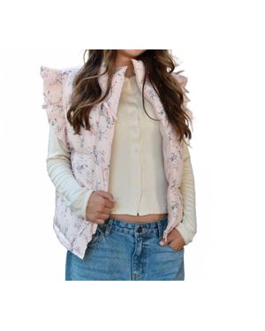 8apart Junior Floral Puffer Vest - Blue