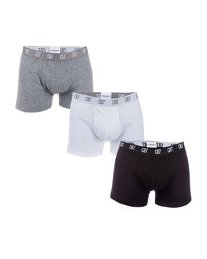 Cr7 Trunk Cotton Stretch Boxers - Blue