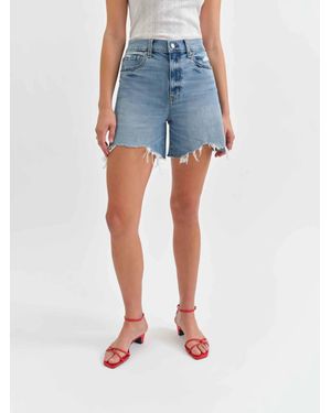 DAZE Sun Short High Rise Short - Blue