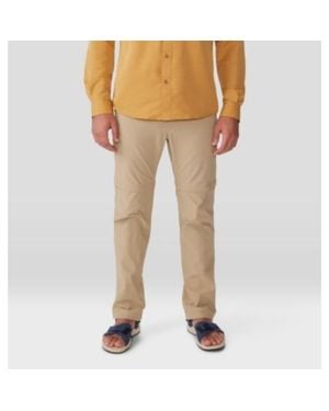 Mountain Hardwear Basin Trek Pants Moab Tan Stretch Straight Leg Ddr1515 - Natural