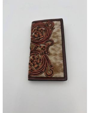 Twisted X Hair On Leather Rodeo Wallet - Brown