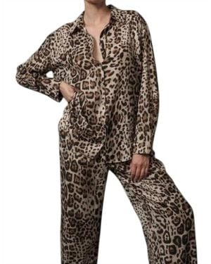 Aaron & Amber Animal Lover Button Down Shirt - Black