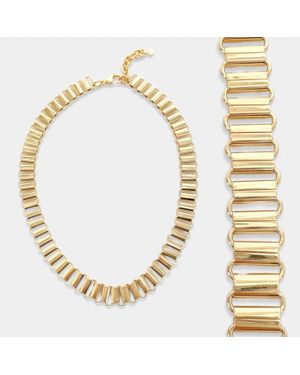 OMG BLINGS Watch Band Chain Necklace - Metallic
