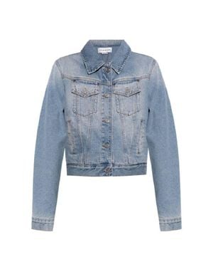 Victoria Beckham Cotton Denim Jacket - Blue