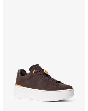 Michael Kors Michael Kors Dottie Suede Platform Sneaker - Brown
