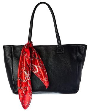 Italian Leather Shoulder Bag - Red
