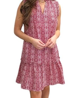 Fitzroy & Willa Nikki Mini Dress - Red