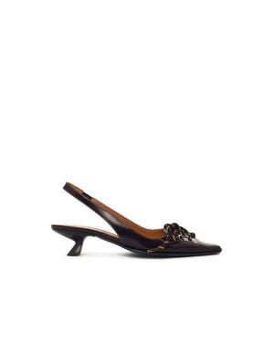 Marni Leather Slingbacks - White