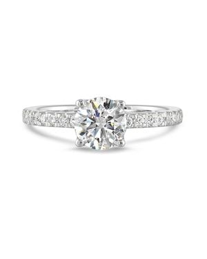 Brilliant Carbon Igi Certified Lab Grown Diamond Engagement Ring - White