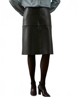 Soeur Gwen Leather Skirt - Black