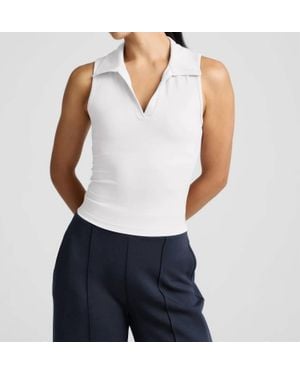 Beyond Yoga Sport Active Polo Tank Top - White