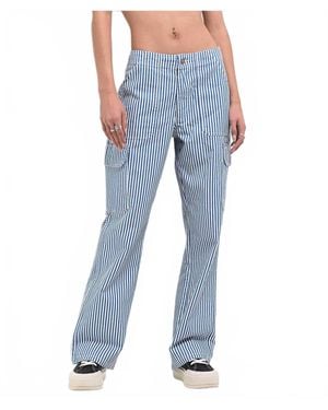 Quiksilver Lizzie Stripe Pants - Blue