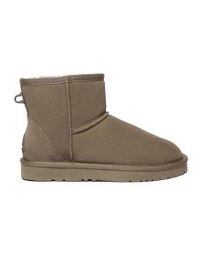 EverAu Australia Ostrich Leather Short Boots - Gray