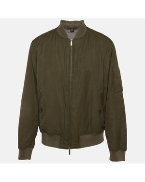 BOSS Army Gabardine Bomber Jacket - Green