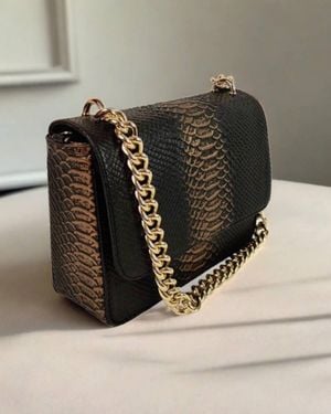 Berge' Dune Chain Handbag - Metallic