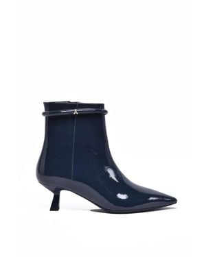 Patrizia Pepe Patent Leather Ankle Boot - Blue
