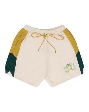 Rhude Cream Whinston Crest Shorts - Natural