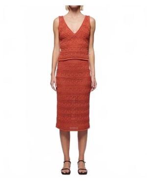 Nation Ltd Driana Midi Skirt - Red