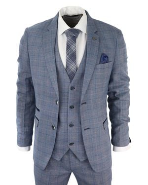 Marc Darcy Harry 3 Piece Suit - Blue