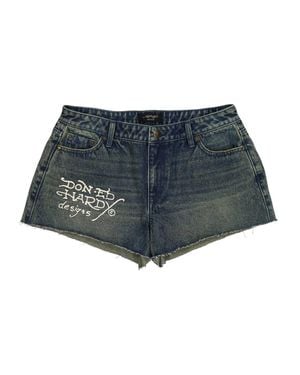 Ed Hardy Heart Dagger Denim Short - Gray