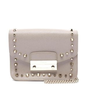 Furla Julia Leather Shoulder Bag - Natural