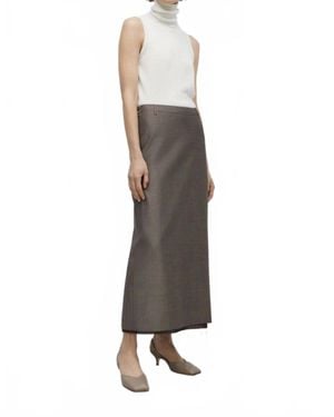 Cordera Tailoring Mohair Long Skirt - Multicolor