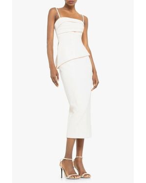 Black Halo Marla Two-Piece Midi Dress - White