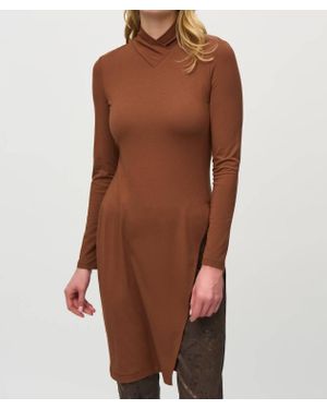 Joseph Ribkoff Side Slit Fitted Tunic - Brown