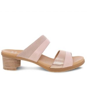 Dansko Theresa Multi Leather Heeled Sandal - Pink