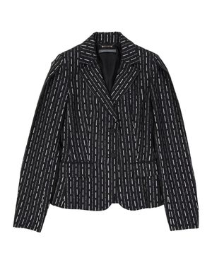 Alberta Ferretti Wool Logo Jacket - Black