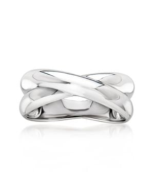 Ross-Simons Sterling Puffed Crisscross Ring - Metallic