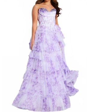Jovani Strapless Ball Gown - Purple