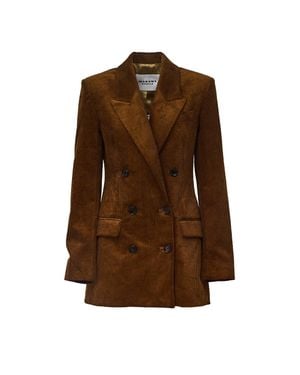 Isabel Marant Rasma Vintage Corduroy Double-Breasted Jacket - Brown