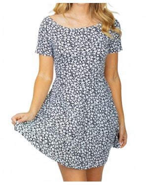 White Birch Birch Floral Dress With Shorts - Blue