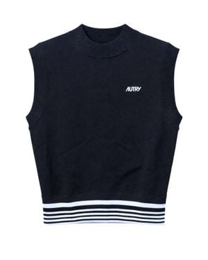 Autry Knitted Vest - Blue