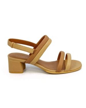 Camper Katie Ankle Strap Heel Sandals - Brown