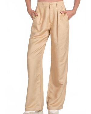 Elan Callie Straight Leg Pants - Natural